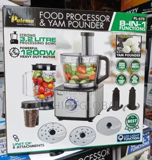 Paloma Food Processor/Yam Pounder 1200 Watts