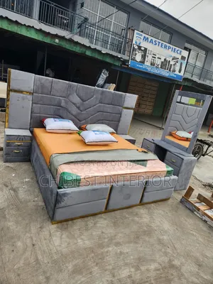 Brand New Upholstery Bed With Cupboards and Vanity Table.