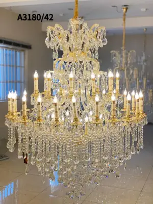 Big Luxury Full Crystal Chandelier Light, Available
