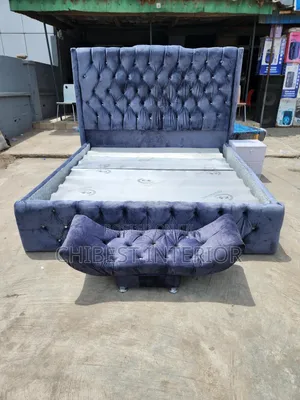 Grey 6by6 Padded Bed Set
