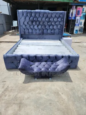 Six by Six Bed With Its Drawer and Footrest