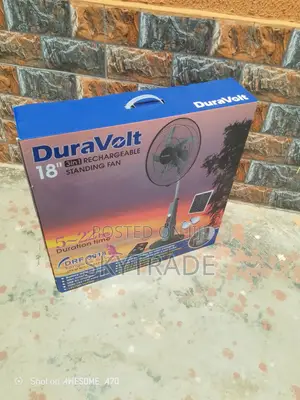 18inch Duravolt -DRF-3918, Rechargeable "S" Fan + 2 Led Bubs