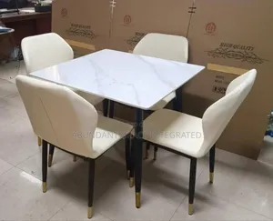 New Design Marble Dinning Table With 4 Chairs.
