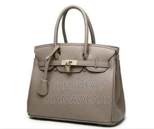 Khaki Quality Lether Ladies / Women Hand Bag06