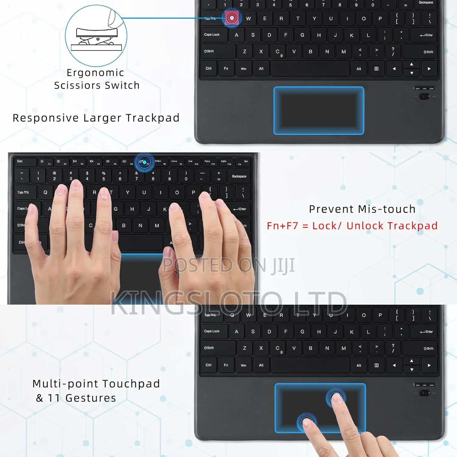 Bluetooth Keyboard With Backlit for Surface Pro 8 / X / 9/10