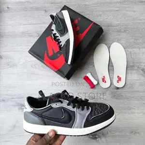Original Nike Air Jordan 1 Low Retro Ex Smoke Grey Sneakers