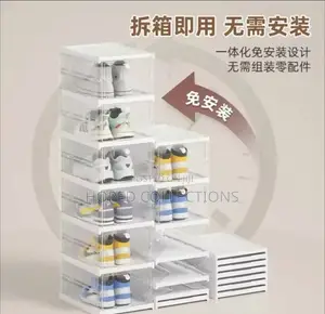 6 Layers Clear Transparent Shoe Rack