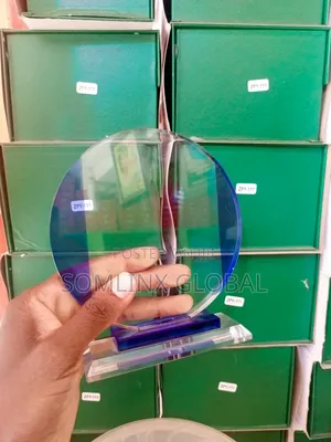 Crystal Plaque, Glass Base