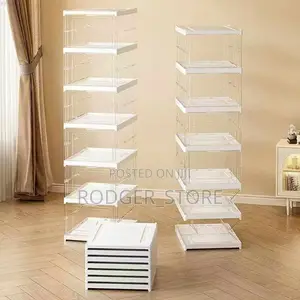 6layers Clear Transparent Shoe Rack