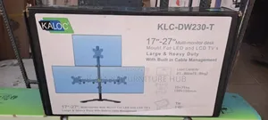 Dual Arm Monitor Desk Mount Tilt, Swivel, Pneumatic Stand