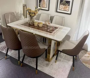 Luxury Dinning Marble Dinning Table With 6 Seaters.
