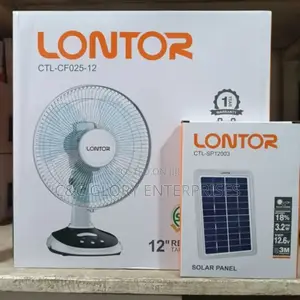 Lontor Rechargeable Table Fan With S-Panel CTL-Cf025-12sp