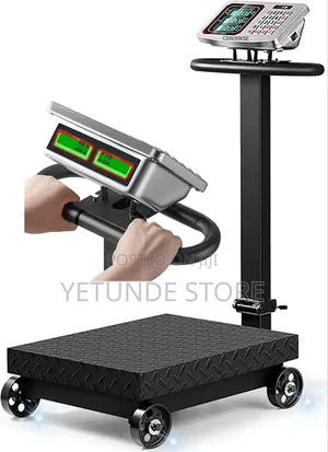 Large Platform Scale With Wheel 660 Lb Floor Weight