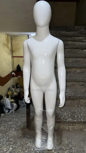 Naija Made Glossy White Unisex Kids Mannequins