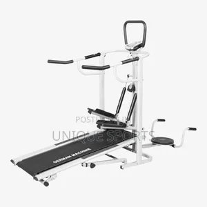 Manual Treadmill With Stepper and Push-Up Bar