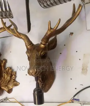 Deer Head Wall Lamp, Uses Bulb
