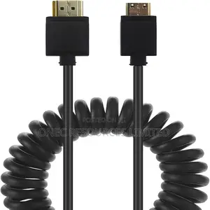 Mini Hdmi to Hdmi Coiled Spring Cable for Camera