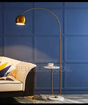Modern Minimalist Floor Lamp With Marble Tabletop
