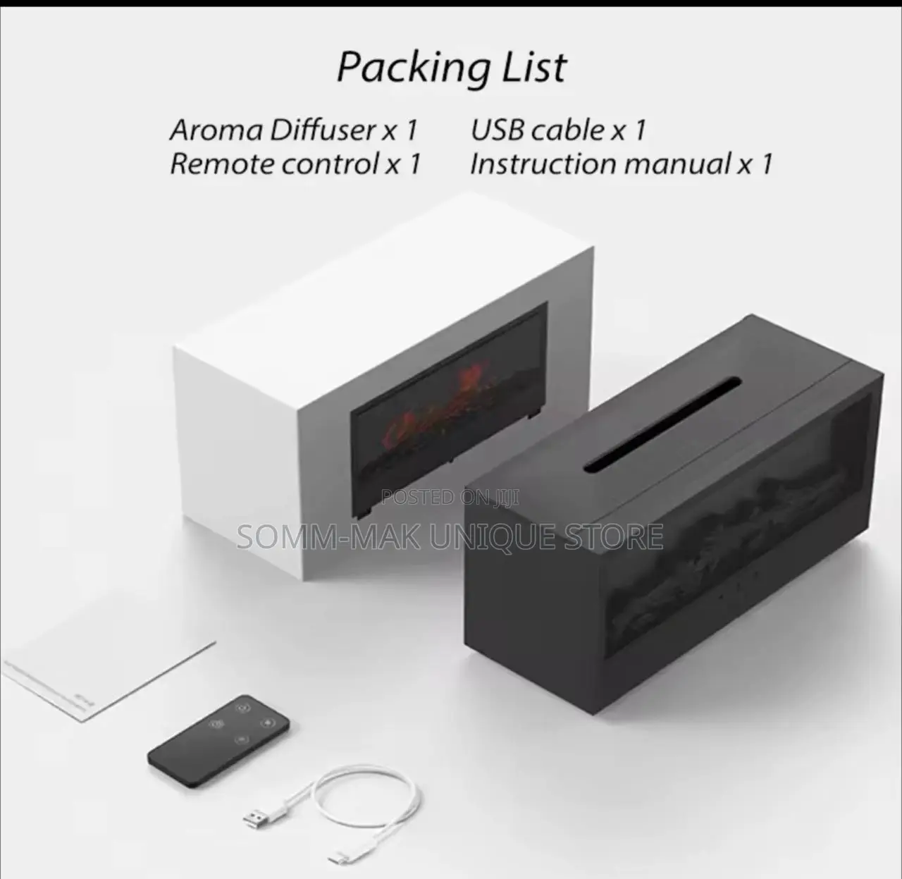 Fireplace Aroma Diffuser 150ml Simulated Flame Air Humidifie