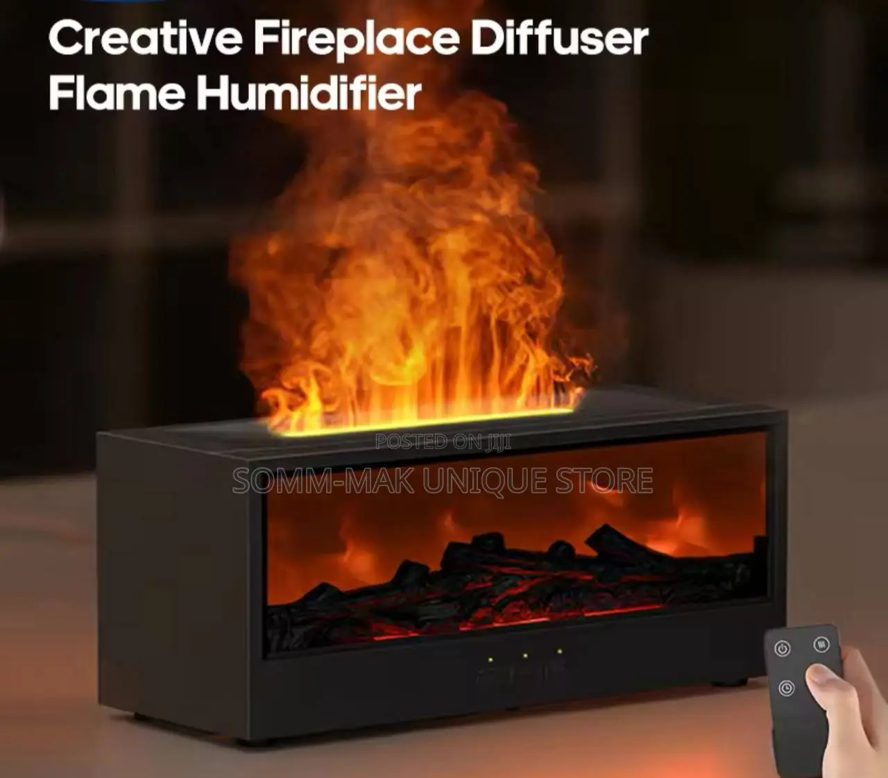 Fireplace Aroma Diffuser 150ml Simulated Flame Air Humidifie