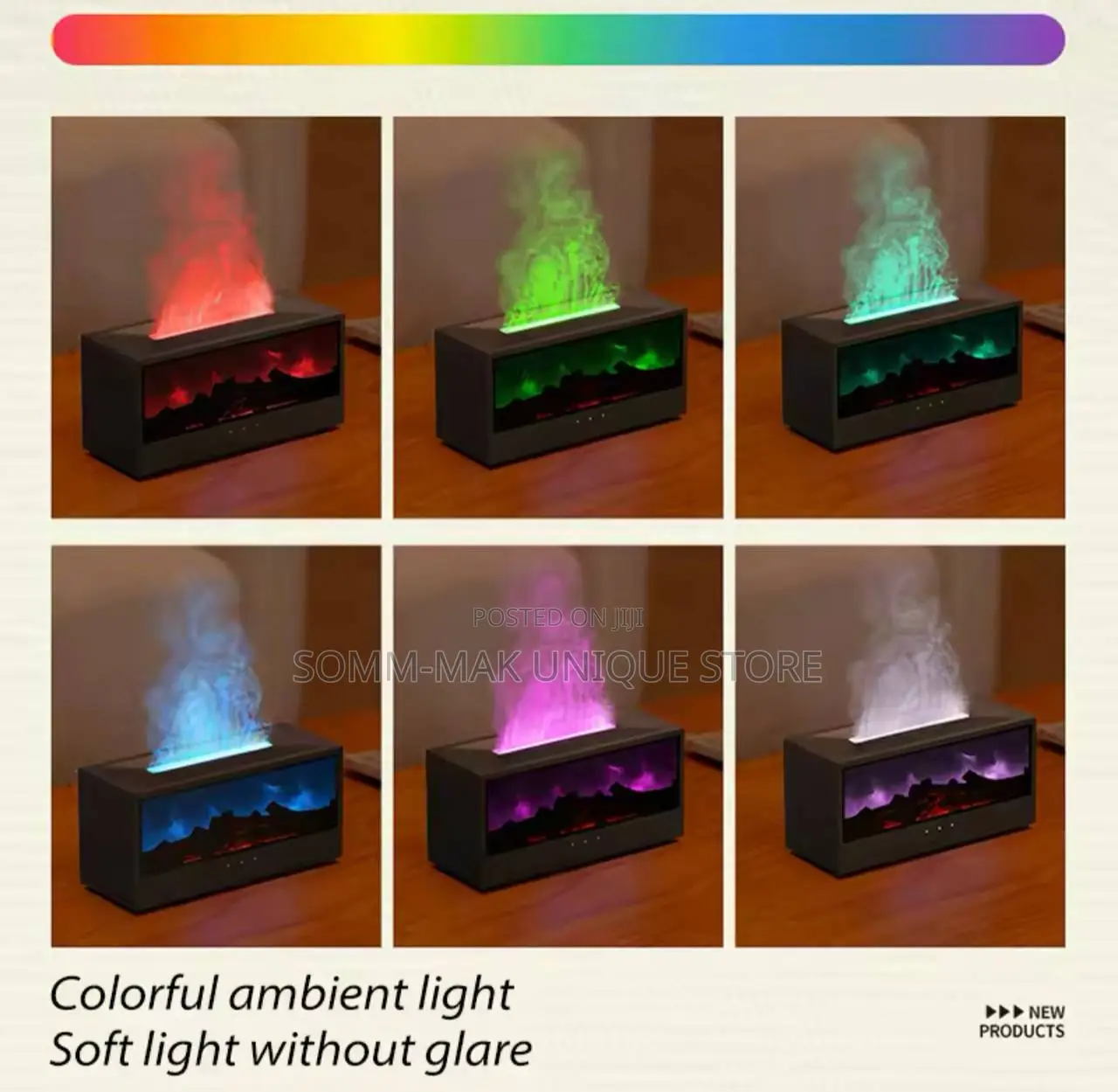 Fireplace Aroma Diffuser 150ml Simulated Flame Air Humidifie