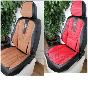 Durable Orange and Red Car Leather Seat Cover