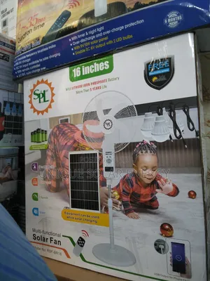 16" Rechargeable Solar Fan