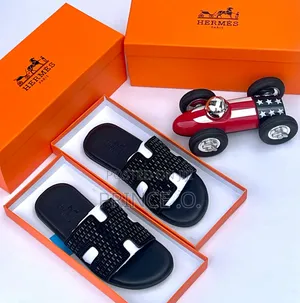 Stoned Leather Hermes Slippers