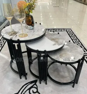 Italian Quality Center Table With Two Sides Stools