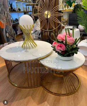 2 in 1 Midi Circular Marble Centre Table