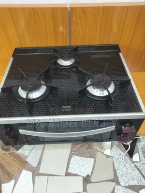 Rinnai Automatic Glass Gas Cooker 3 Burner Oven With Grill