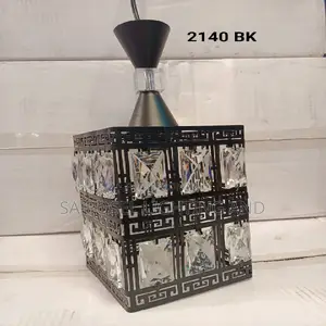 Single Crystal Droplight Pendant Fitting With Bulb