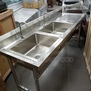 Stainless Foreign 5feet With Double Sink And Side