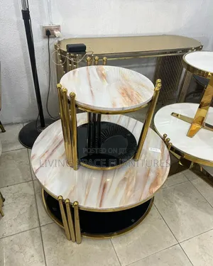 Multi Functional Marble Centre Table Set