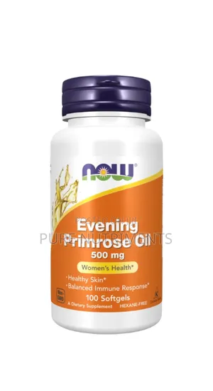 NOW Evening Primrose Oil 500mg 100 Softgels _ Hormonal Balance Skin