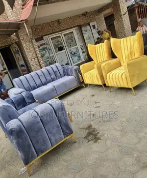 Robert Velvet 8 Piece Set Loveseat Sofa Chair