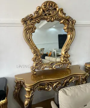 Royal Wood Console Mirror Set