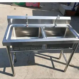 Industrial Stainless Steel Double Bowl Sink