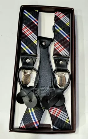 Check Stripes Designs Suspenders/Cross Belts