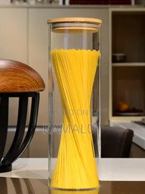 Glass Storage Jars With Bamboo Lids