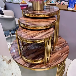 Marble Centre Table With 3 Side Stools ( Full Set)