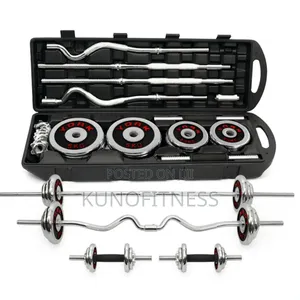 55kg Adjustable Dumbbell Set , Barbell, Ez Bar