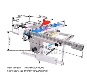 Ht1600 Woodworking Precision Panel Saw Machine Industrial