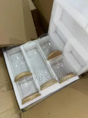 5pcs Glass Spices Container With Wooden Lid
