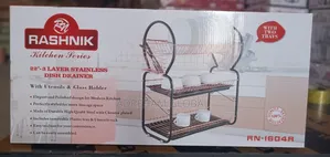 22inch 3 Layer Rashnik Stainless Plate Rack With Cup