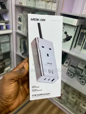 Green Lion 67w Gan Premium Ac Socket 2 Usb-C