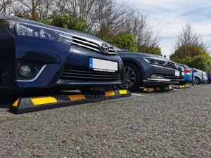 Rubber Car Wheel Stoppers For Road Safety, Plastic