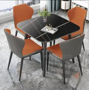 4 Seater Marble Dining Set for Homes and Hotels