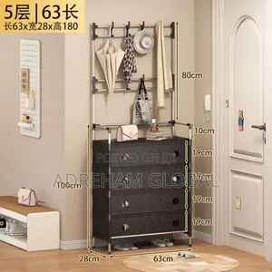 5layer 80cm Shoe and Hat Shoe Rack With Cover