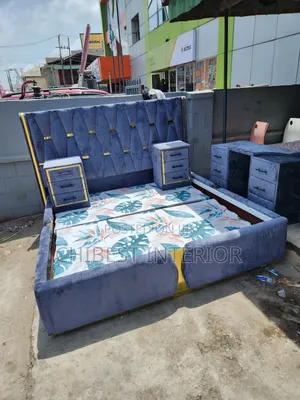 Padded 6by6 Bed Frame With Its Accessories